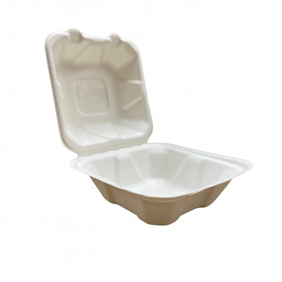 Hamburger Hinged Sugarcane Container