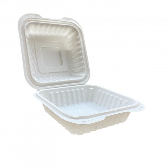 Hamburger Hinged Plastic Container
