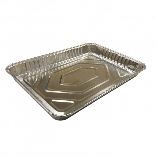 Half Size, Full Size Shallow Rectangular Foil Party Tray & Lid