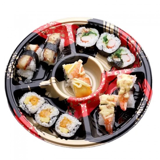 Round Sushi Party Tray (5 Compartment)
