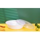 Plastic 16oz Round Container & Lid-White 