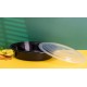 Plastic 48oz Round Container & Lid-black 