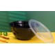 Plastic 42oz Bowl & Lid-Black 